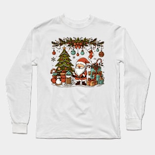 Old Fashioned Christmas Scene Long Sleeve T-Shirt